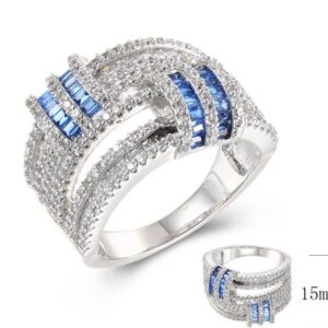 SJ37360, Ladies' Moissanite Ring, S925, Rhodium Plated, White, 7.88g