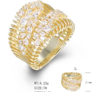 SJ53264, Ladies' Moissanite Ring, S925, Rhodium Plated, White, 9.16g