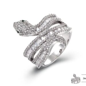 SJ39439, Ladies' Moissanite Ring, S925, Rhodium Plated, White, 7g