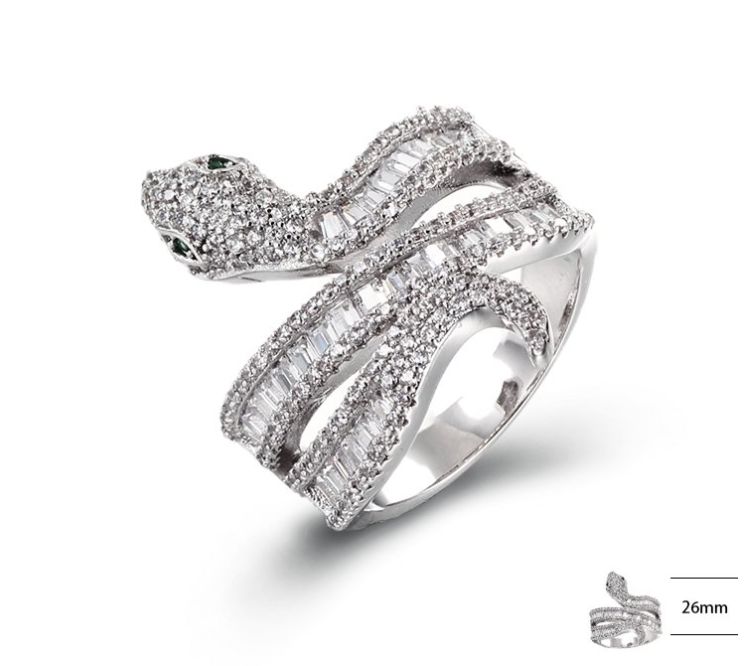 SJ39439, Ladies' Moissanite Ring, S925, Rhodium Plated, White, 7g