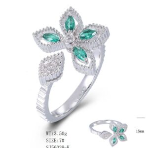 SJ56039, Ladies' Moissanite Ring, S925, Rhodium Plated, White, 3.52g