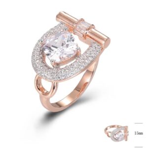SJ44044, Ladies' Moissanite Ring, S925, Rhodium Plated, White, 5.71g