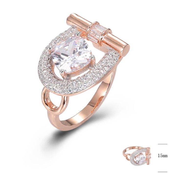 SJ44044, Ladies' Moissanite Ring, S925, Rhodium Plated, White, 5.71g