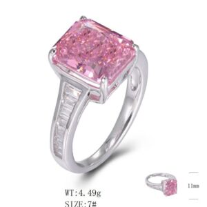 SJ22604, Ladies' Moissanite Ring, S925, Rhodium Plated, White, 2.467g