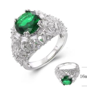 SJ39249, Ladies' Moissanite Ring, S925, Rhodium Plated, White, 6.09g