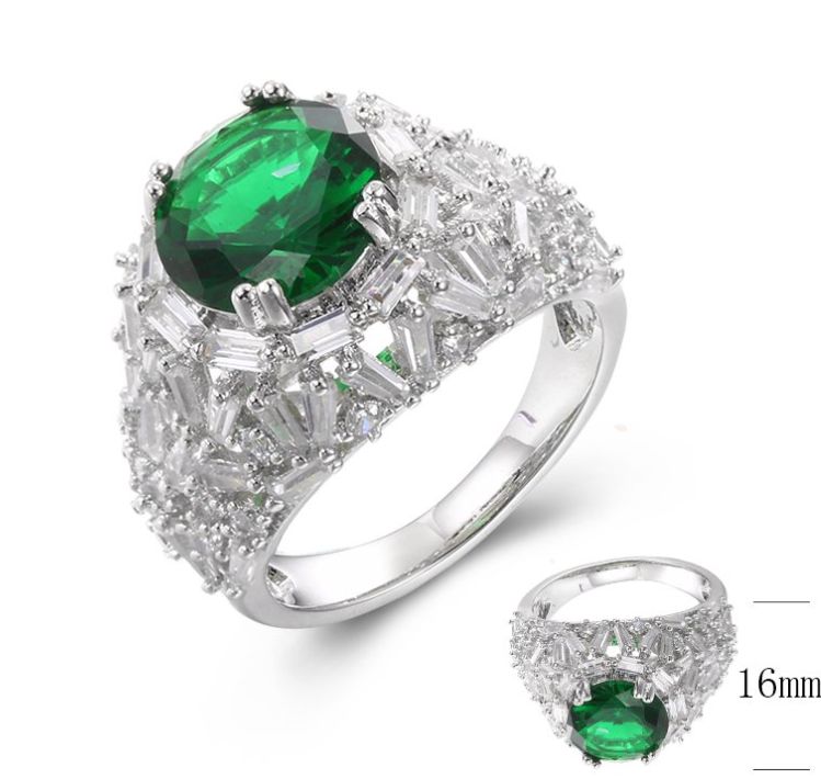 SJ39249, Ladies' Moissanite Ring, S925, Rhodium Plated, White, 6.09g