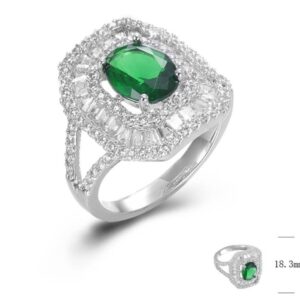 SJ46763, Ladies' Moissanite Ring, S925, Rhodium Plated, White, 4.543g