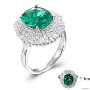SJ33803, Ladies' Moissanite Ring, S925, Rhodium Plated, White, 4.51g