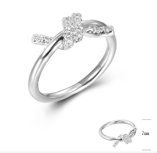 SJ45657, Ladies' Moissanite Ring, S925, Rhodium Plated, White, 3.77g
