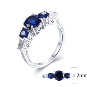 SJ23422, Ladies' Moissanite Ring, S925, Rhodium Plated, White, 3.745g