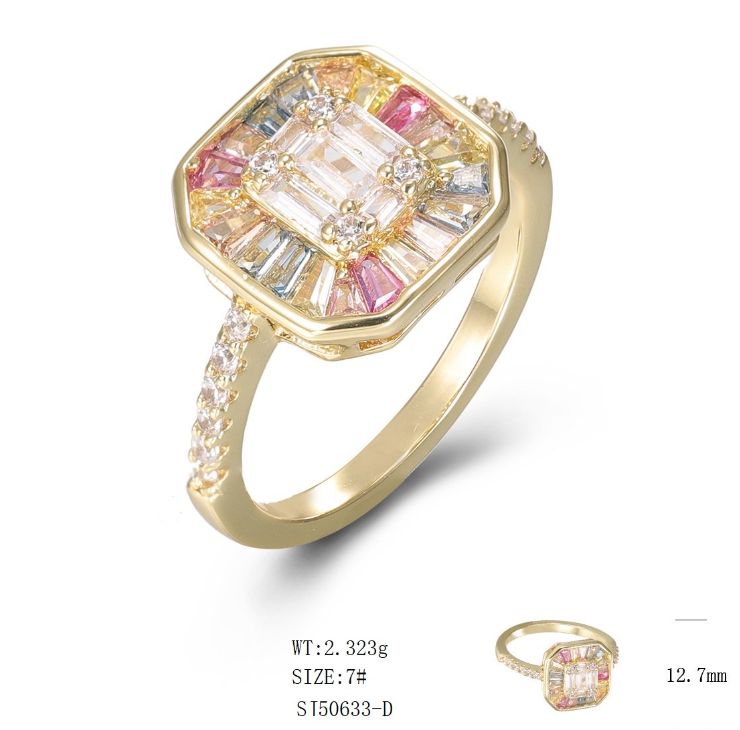 SJ50633, Ladies' Moissanite Ring, S925, Rhodium Plated, White, 3.428g