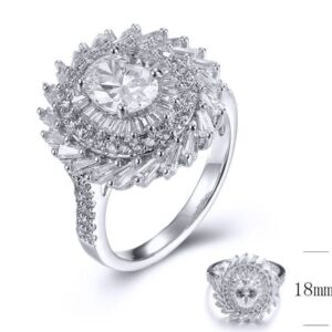 SJ31530, Ladies' Moissanite Ring, S925, Rhodium Plated, White, 5.247g