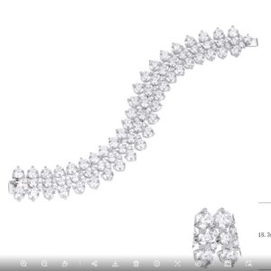 SB00711, Ladies' Moissanite Ring, S925, Rhodium Plated, White, 45.11g