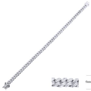 SB12836, Ladies' Moissanite Ring, S925, Rhodium Plated, White, 17.02g