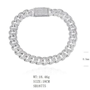 SB18775, Ladies' Moissanite Ring, S925, Rhodium Plated, White, 17.37g