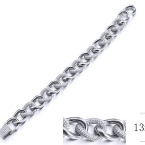 SB11873, Ladies' Moissanite Ring, S925, Rhodium Plated, White, 28.59g