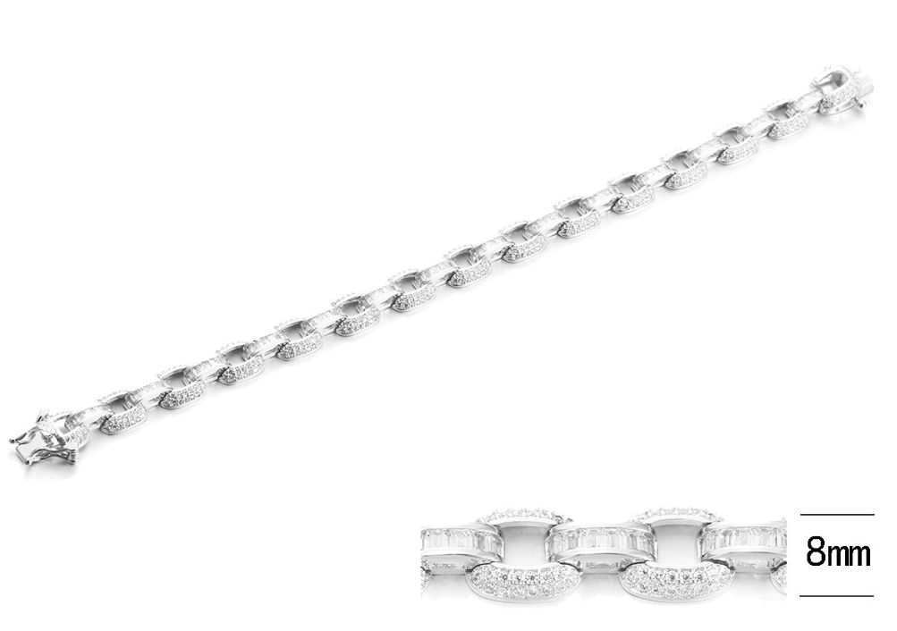 SB13157, Ladies' Moissanite Ring, S925, Rhodium Plated, White, 13.39g