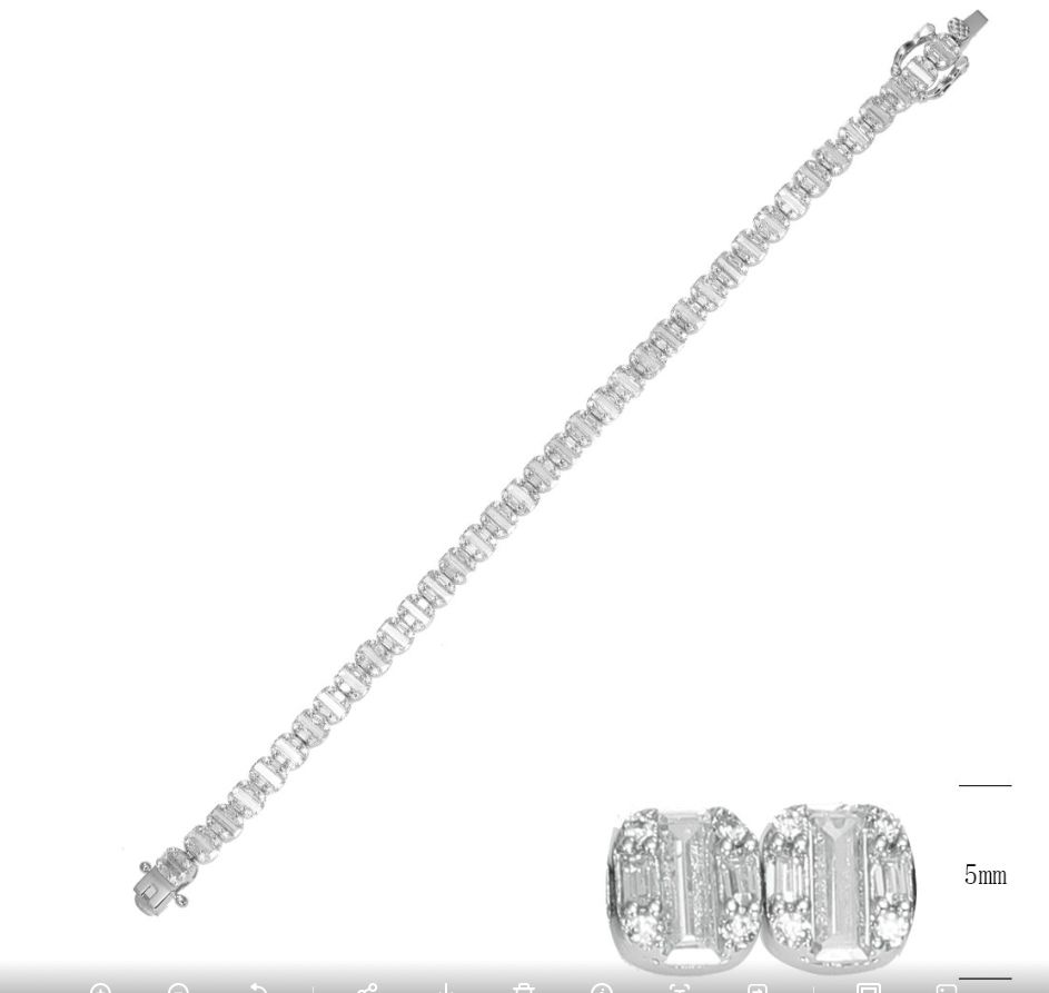 SB14899, Ladies' Moissanite Ring, S925, Rhodium Plated, White, 11.99g