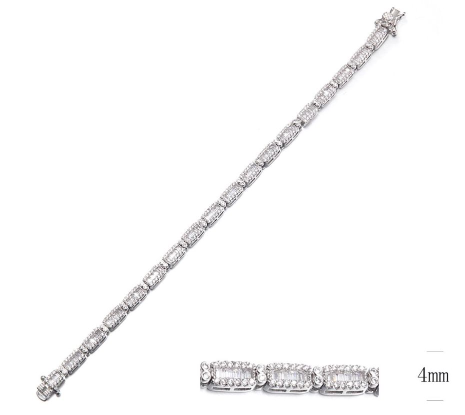 SB09716, Ladies' Moissanite Ring, S925, Rhodium Plated, White, 14.47g