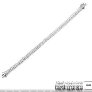 SB13125, Ladies' Moissanite Ring, S925, Rhodium Plated, White, 12.39g