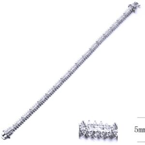 SB12582, Ladies' Moissanite Ring, S925, Rhodium Plated, White, 12.8g