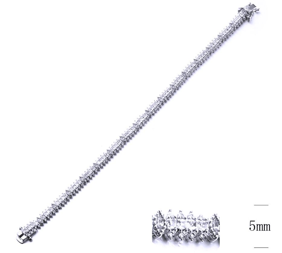 SB12582, Ladies' Moissanite Ring, S925, Rhodium Plated, White, 12.8g