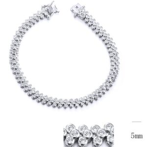 SB10989, Ladies' Moissanite Ring, S925, Rhodium Plated, White, 14.85g