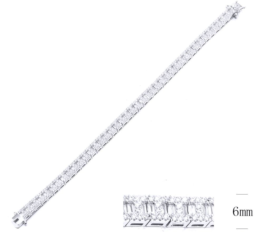 SB10292, Ladies' Moissanite Ring, S925, Rhodium Plated, White, 19.47g