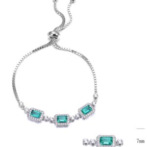 SB00668, Ladies' Moissanite Bracelet, S925, Rhodium Plated, White, 6.36g