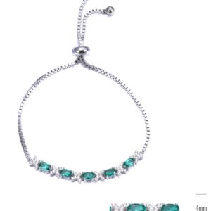 SB00669, Ladies' Moissanite Bracelet, S925, Rhodium Plated, White, 5.37g