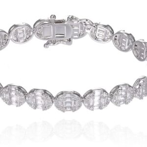 SB17426, Ladies' Moissanite Bracelet, S925, Rhodium Plated, White, 12.57g
