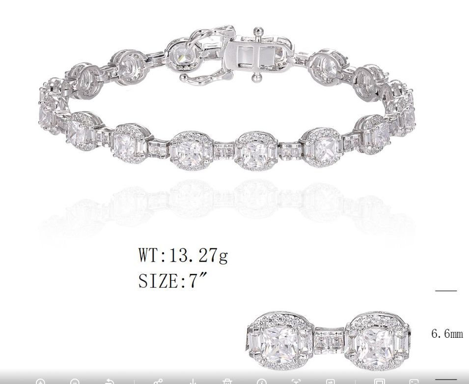 SB17418, Ladies' Moissanite Ring, S925, Rhodium Plated, White, 13.45g