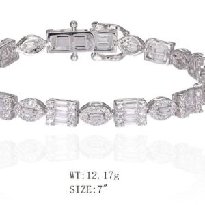SB17279, Ladies' Moissanite Ring, S925, Rhodium Plated, White, 12.11g