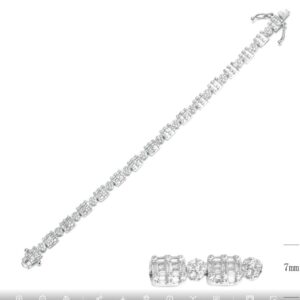 SB15368, Ladies' Moissanite Ring, S925, Rhodium Plated, White, 17.65g
