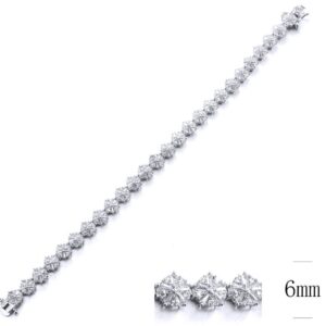 SB12185, Ladies' Moissanite Ring, S925, Rhodium Plated, White, 10.06g