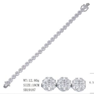 SB19187, Ladies' Moissanite Ring, S925, Rhodium Plated, White, 12.76g
