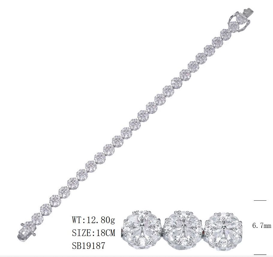 SB19187, Ladies' Moissanite Ring, S925, Rhodium Plated, White, 12.76g