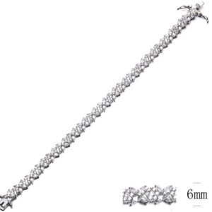 SB09090, Ladies' Moissanite Ring, S925, Rhodium Plated, White, 13.42g