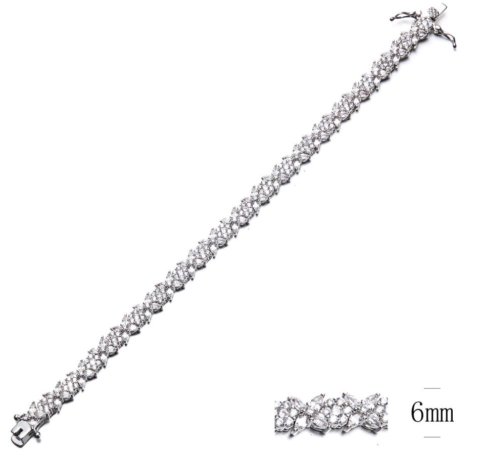 SB09090, Ladies' Moissanite Ring, S925, Rhodium Plated, White, 13.42g