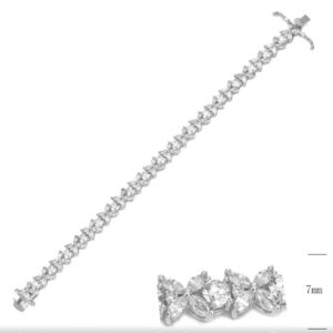 SB15551, Ladies' Moissanite Ring, S925, Rhodium Plated, White, 15.35g
