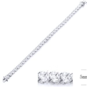 SB11181, Ladies' Moissanite Ring, S925, Rhodium Plated, White, 11.21g