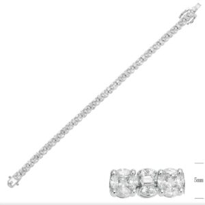 SB14906, Ladies' Moissanite Ring, S925, Rhodium Plated, White, 12.5g