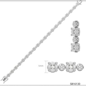 SB16130, Ladies' Moissanite Ring, S925, Rhodium Plated, White, 10.92g