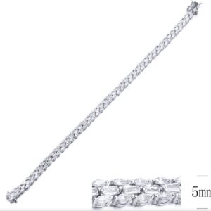 SB10290, Ladies' Moissanite Ring, S925, Rhodium Plated, White, 11.2g
