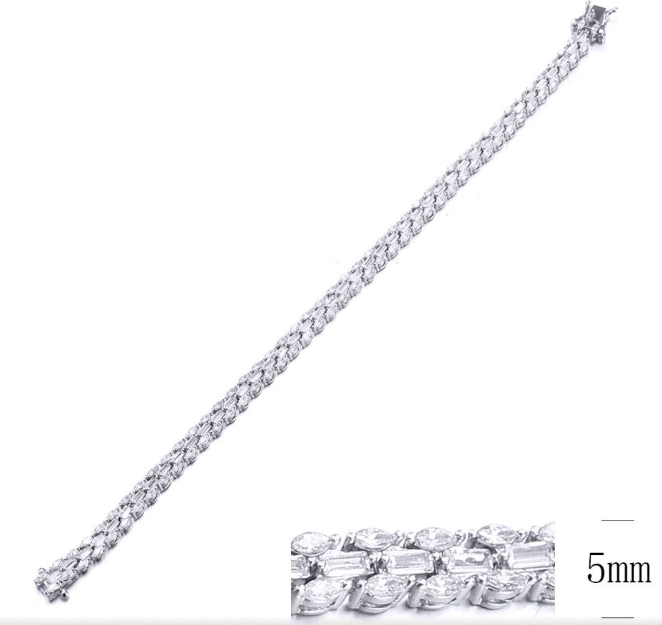 SB10290, Ladies' Moissanite Ring, S925, Rhodium Plated, White, 11.2g