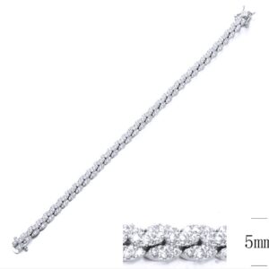 SB11762, Ladies' Moissanite Ring, S925, Rhodium Plated, White, 13.2g