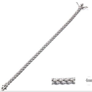 SB09087, Ladies' Moissanite Ring, S925, Rhodium Plated, White, 10.82g