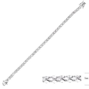 SB14486, Ladies' Moissanite Ring, S925, Rhodium Plated, White, 15g