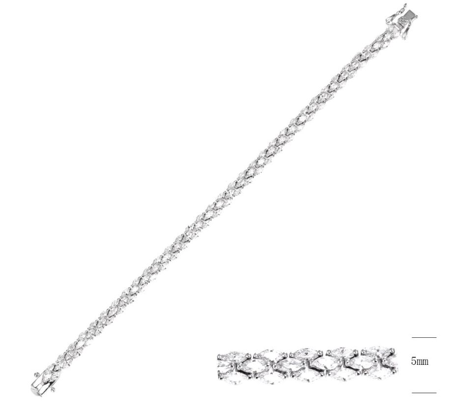 SB14486, Ladies' Moissanite Ring, S925, Rhodium Plated, White, 15g
