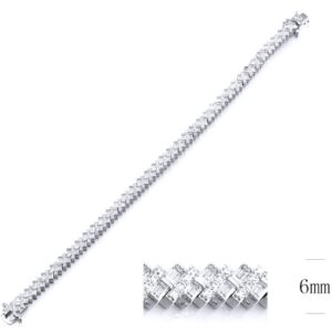 SB11336, Ladies' Moissanite Ring, S925, Rhodium Plated, White, 14.22g